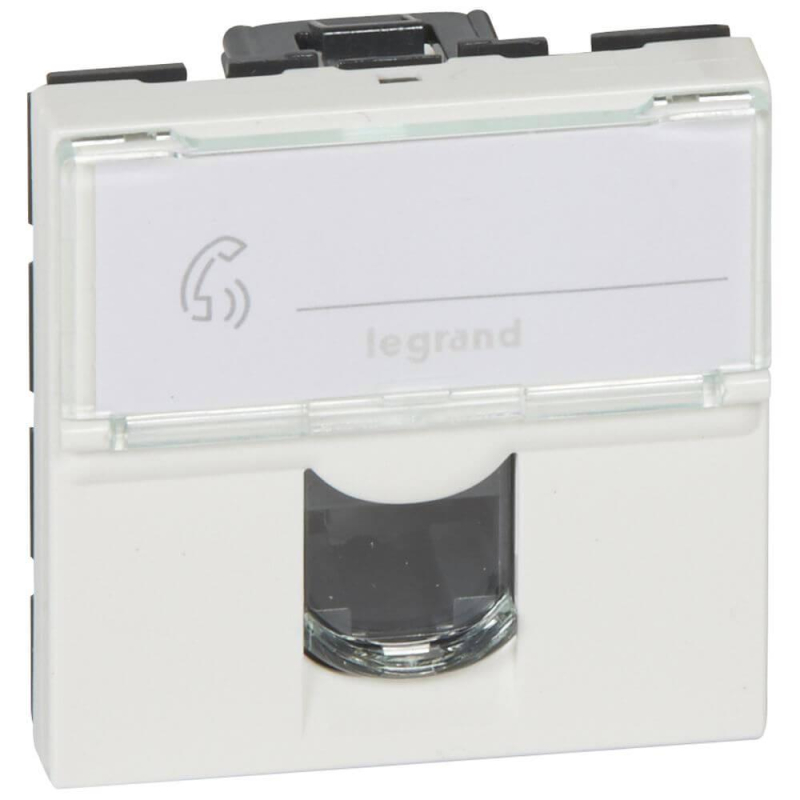 Розетка компьютерная RJ45 Legrand Mosaic UTP 5 кат белая 076554 в Санкт-Петербурге