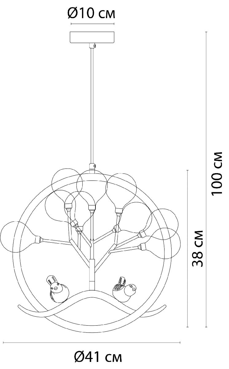 Подвесной светильник Arte Lamp Candy A7274SP-9GO в Санкт-Петербурге