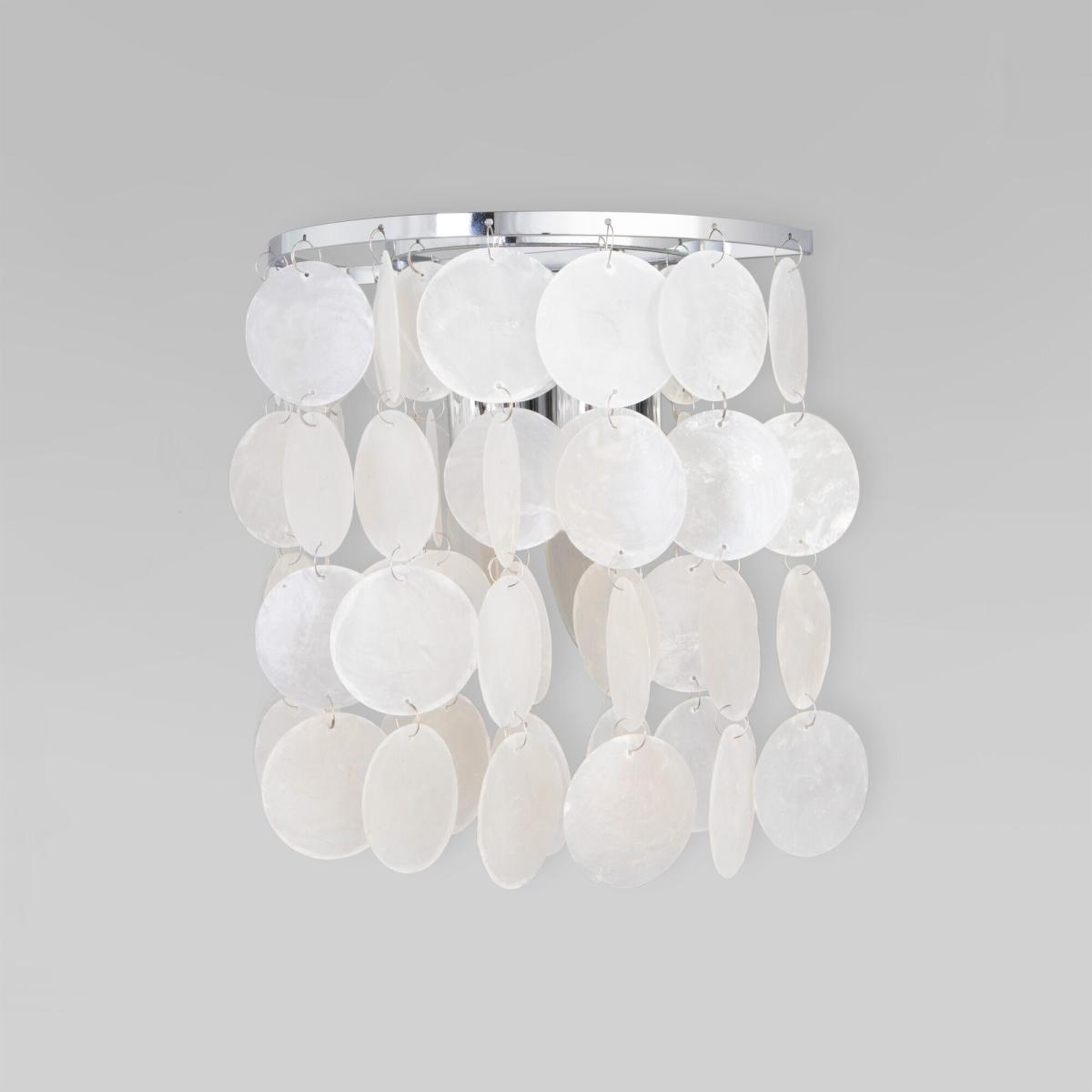 Настенный светильник Eurosvet Sandra 60084/2 хром/перламутр в #REGION_NAME_DECLINE_PP#