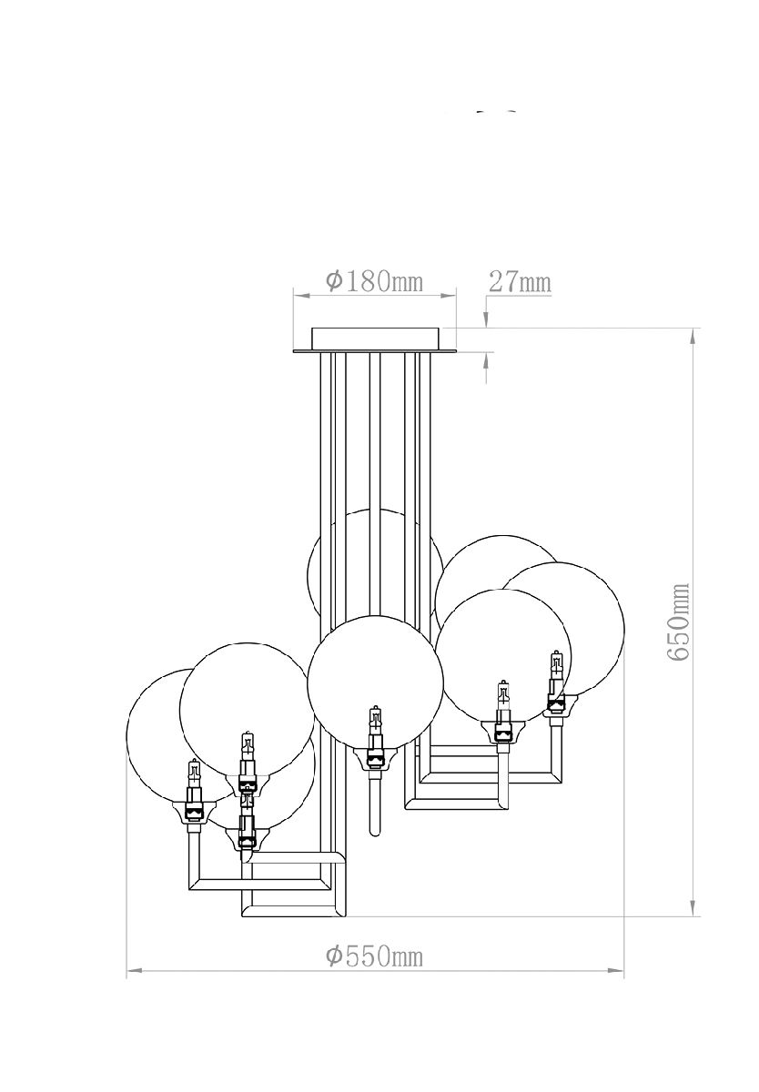 Потолочная люстра Garda Decor K2KG01P-8G в Санкт-Петербурге