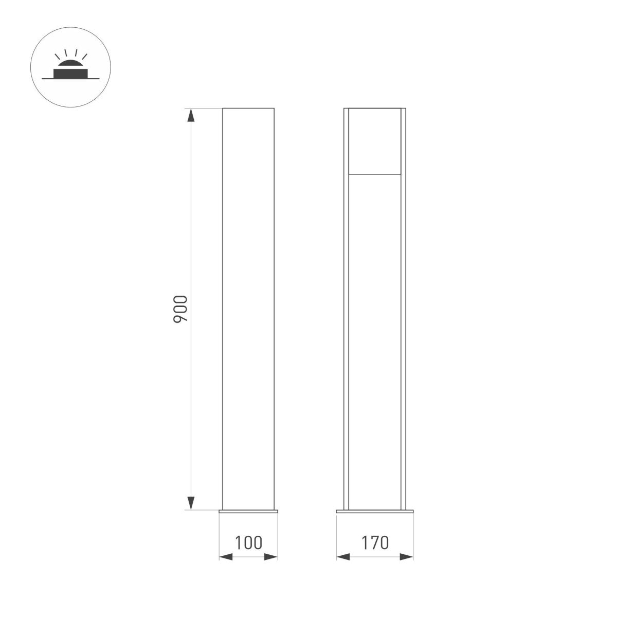 Ландшафтный светильник Arlight LGD-SEKVOYA-BOLL-H900-11W Warm3000 (BK, 120 deg, 230V) 054980 в Санкт-Петербурге