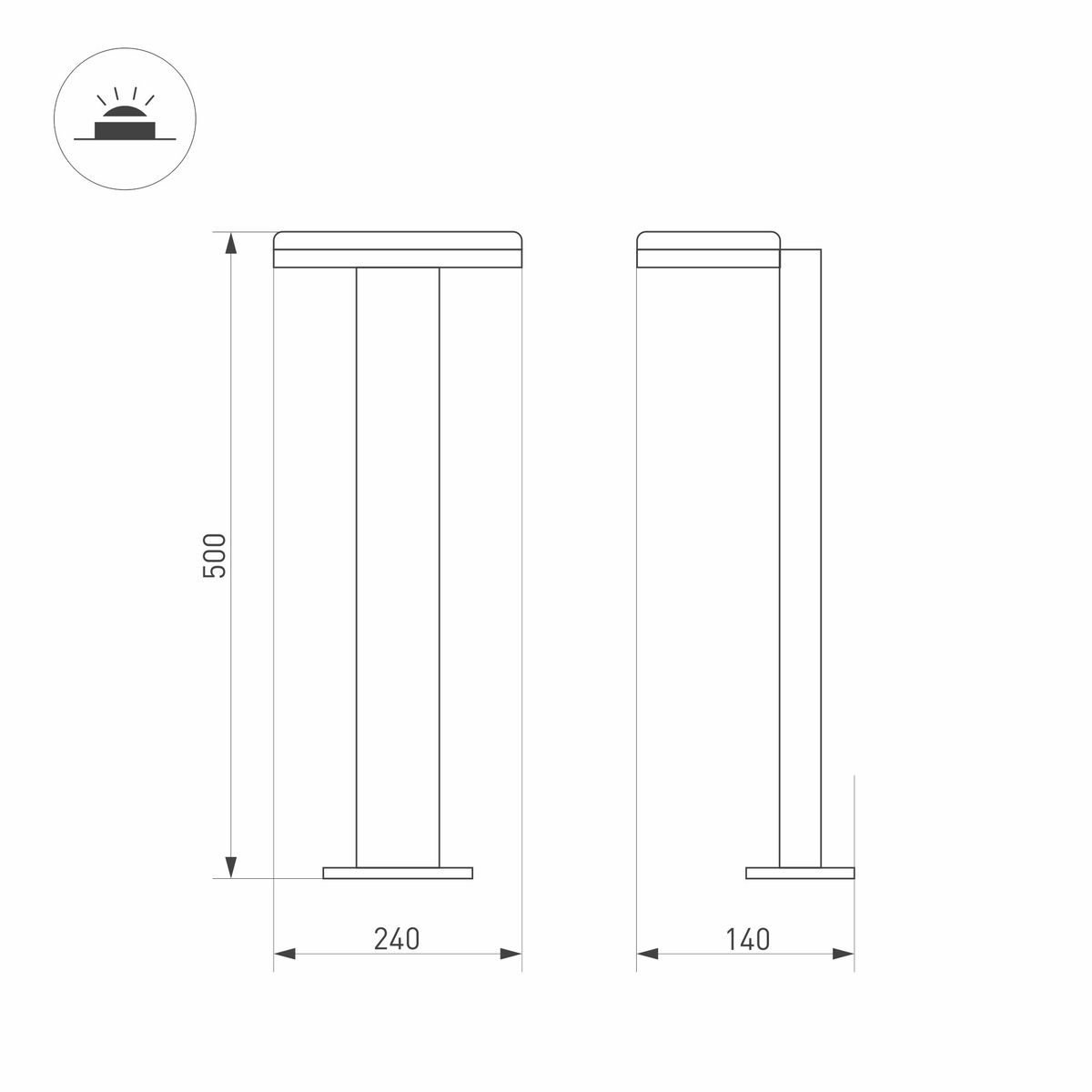 Уличный светильник Arlight LGD-Tent-Boll-H500-9W Warm3000 029969(2) в Санкт-Петербурге