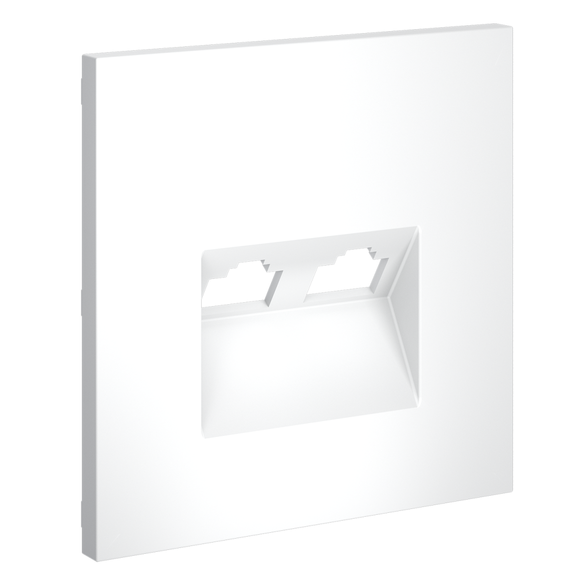 Накладка для розетки компьютерной двойной RJ45+RJ45 кат.6 Voltum S70 (белый матовый) VLS001402 в #REGION_NAME_DECLINE_PP#