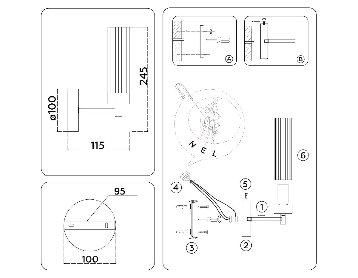 Бра Ambrella Light High Light Modern LH55154 в Санкт-Петербурге