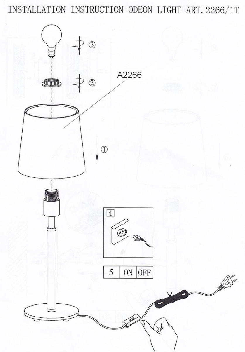 Настольная лампа Odeon Light Glen 2266/1T в Санкт-Петербурге