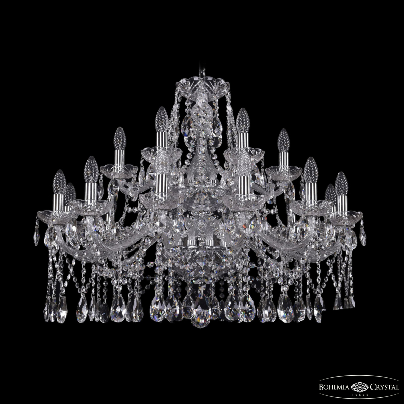 Подвесная люстра Bohemia Ivele Crystal 1413/12+6/300/2d Ni в Санкт-Петербурге