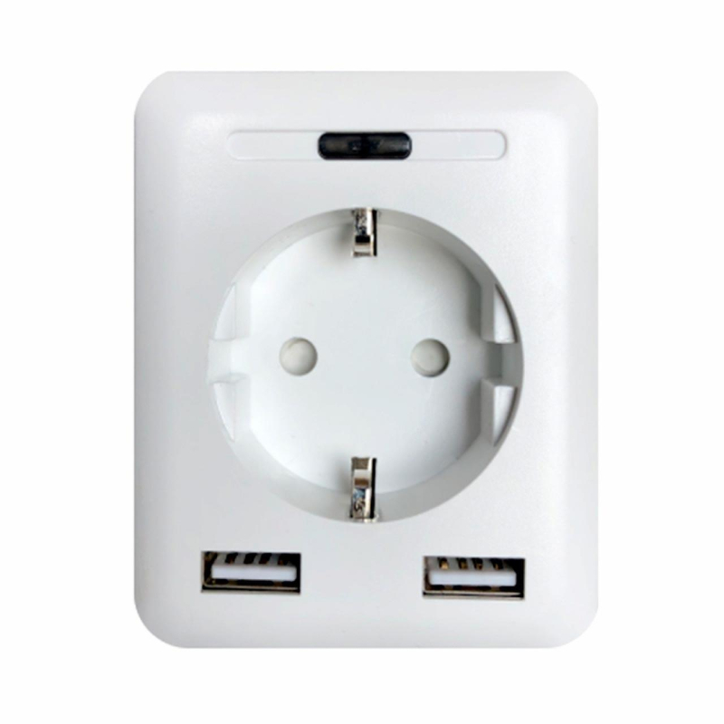 Розетка Wi-Fi 2К+З 2хUSB IMEX 16A белая SML-221 WH в Санкт-Петербурге
