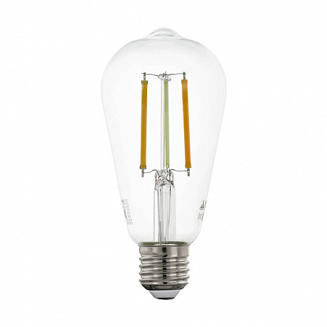Лампа светодиодная филаментная диммируемая Eglo E27 6W 2200-6500K прозрачная 12577 в Санкт-Петербурге