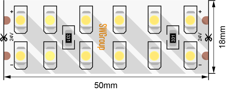 Светодиодная лента SWG SWG3240-24-19.2-WW-M 010110 в Санкт-Петербурге