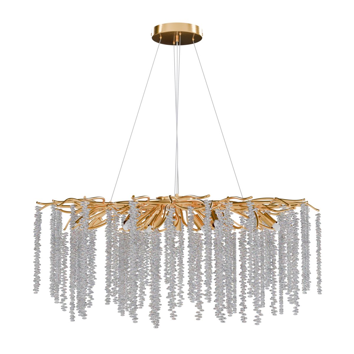 Подвесная люстра Lightera Curls LE303L-11G в #REGION_NAME_DECLINE_PP#