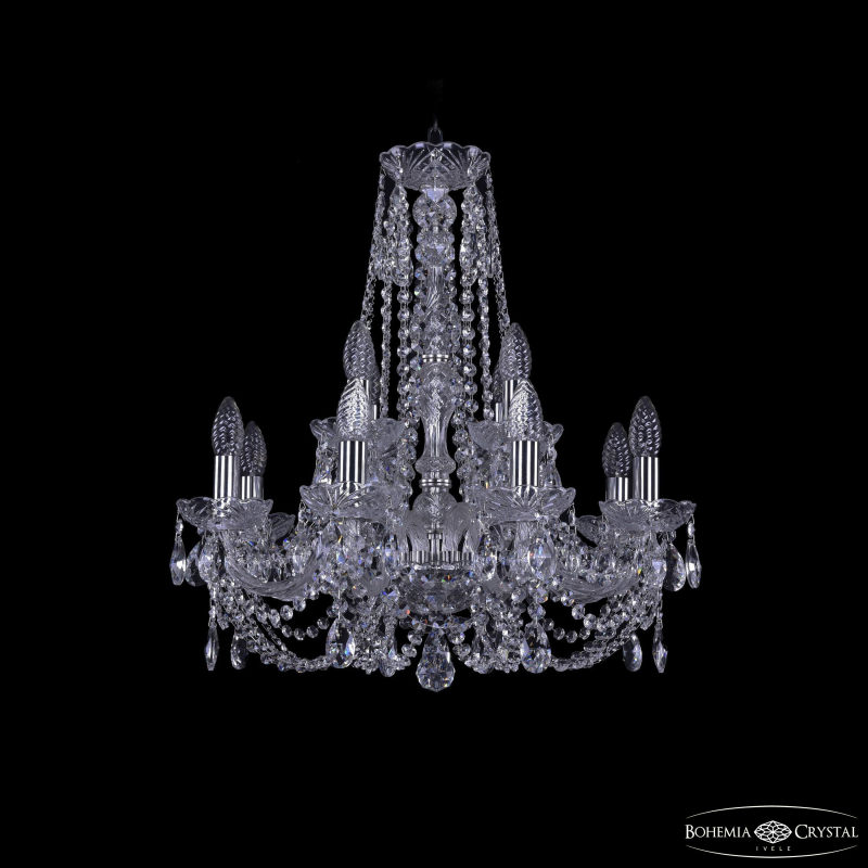 Подвесная люстра Bohemia Ivele Crystal 1406/8+4/195/h-60 Ni в Санкт-Петербурге