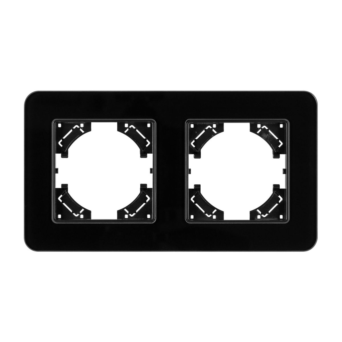 Рамка на 2 поста стеклянная Arlight FRM-OMALI-GS-2-BK 049693 в Санкт-Петербурге