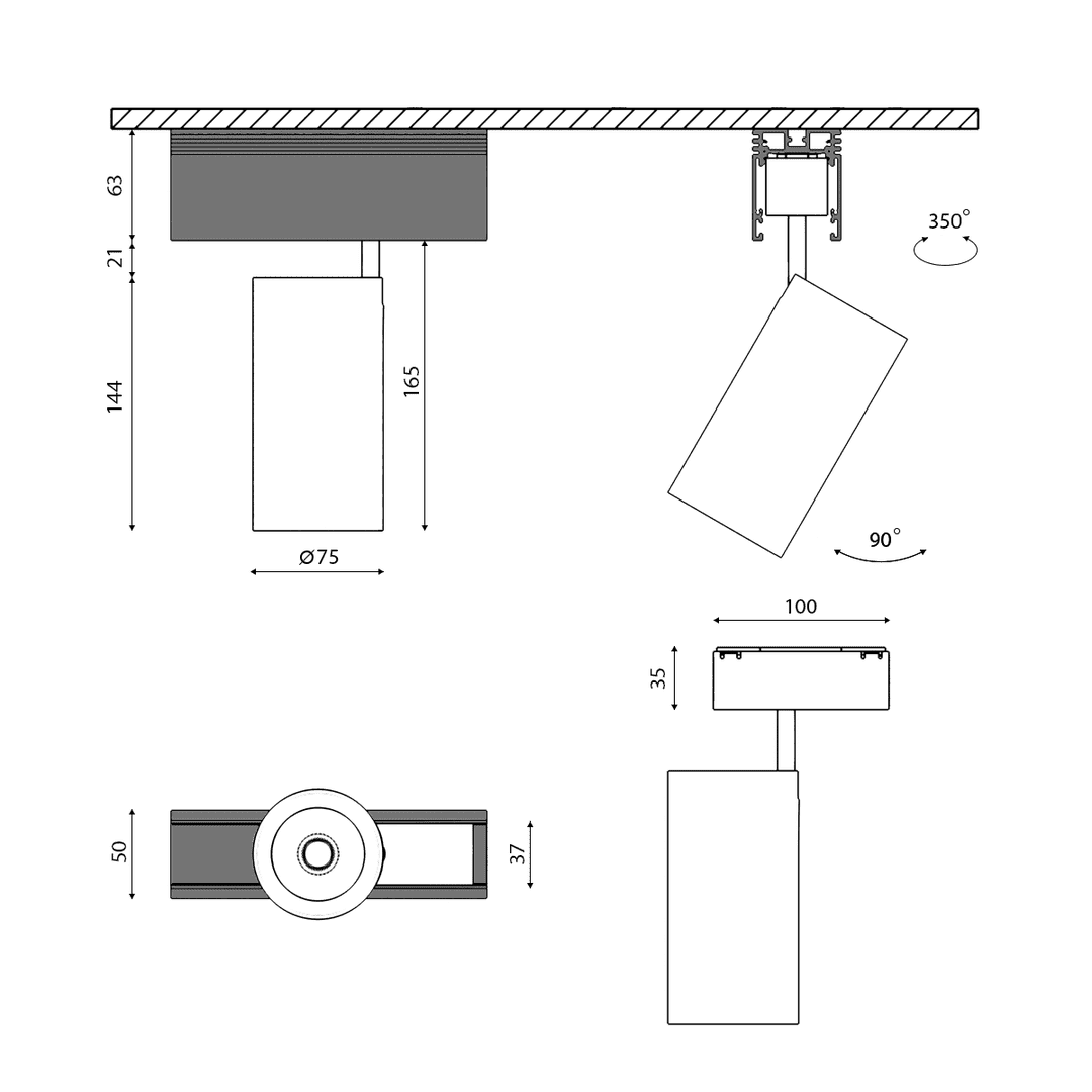 Трековый светильник DesignLed SY-601202-BL-20-NW 003585 в Санкт-Петербурге