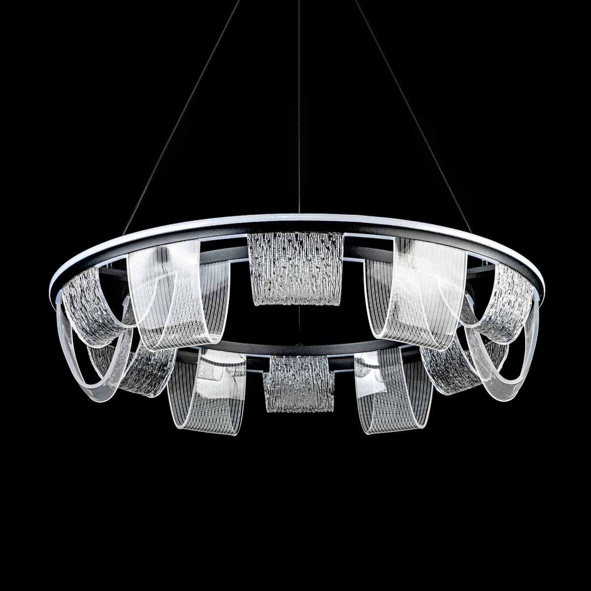 Подвесная люстра LED4U L7706-800 BK в Санкт-Петербурге