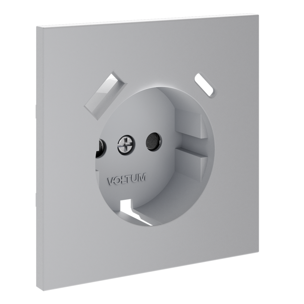 Накладка для розетки с заземлением и защитными шторками, с USB A+C Voltum S70 (серый) VLS001016 в Санкт-Петербурге