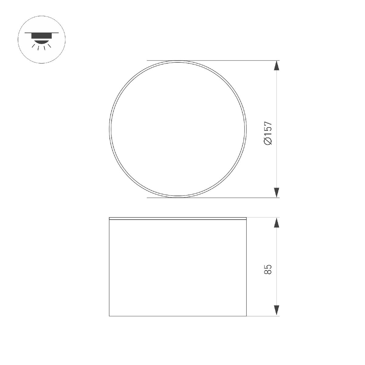 Накладной светильник Arlight SP-CYLINDO-R160-18W Warm3000 (BK, 110 deg, 230V) 043964 в Санкт-Петербурге