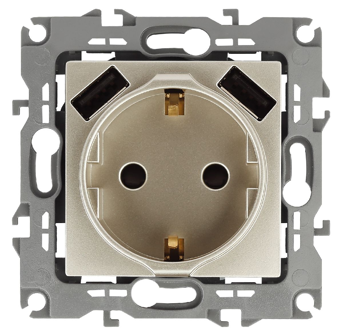Розетка 2P+E со шторками и 2xUSB Эра 12-4109-04 Б0047843 в Санкт-Петербурге