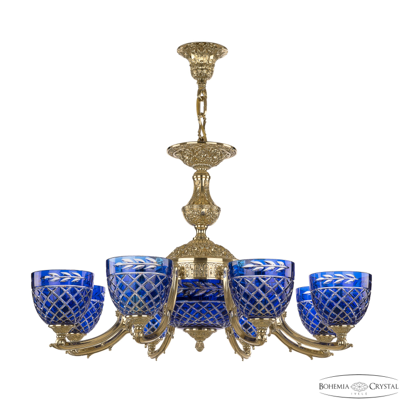 Подвесная люстра Bohemia Ivele Crystal Verona 72211P/8/210 G P1 U Clear-Blue/H-1J в #REGION_NAME_DECLINE_PP#