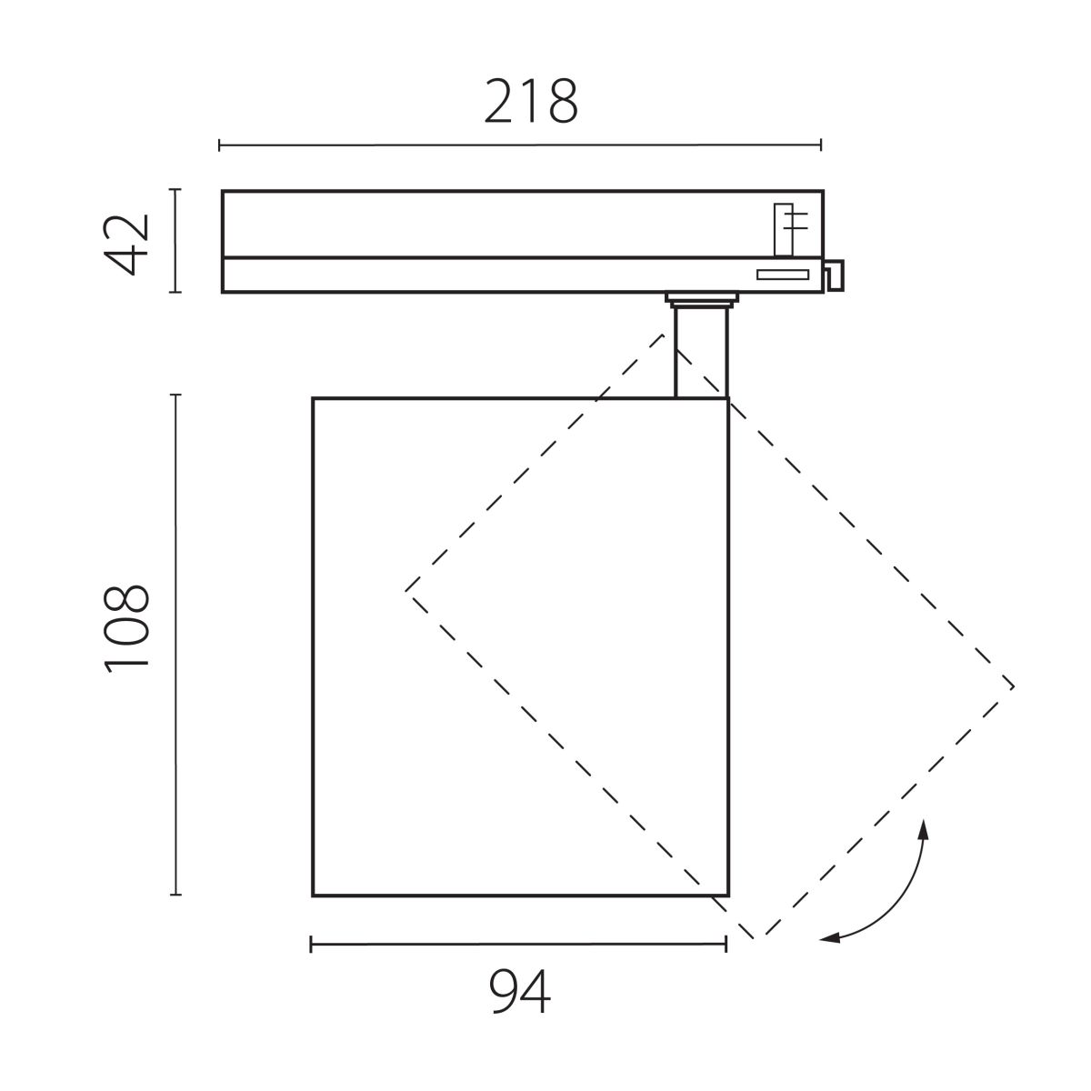 Трековый трехфазный светильник Quattro LED с управлением TRIAC Lightstar Alta Base A5436TRIAC в #REGION_NAME_DECLINE_PP#