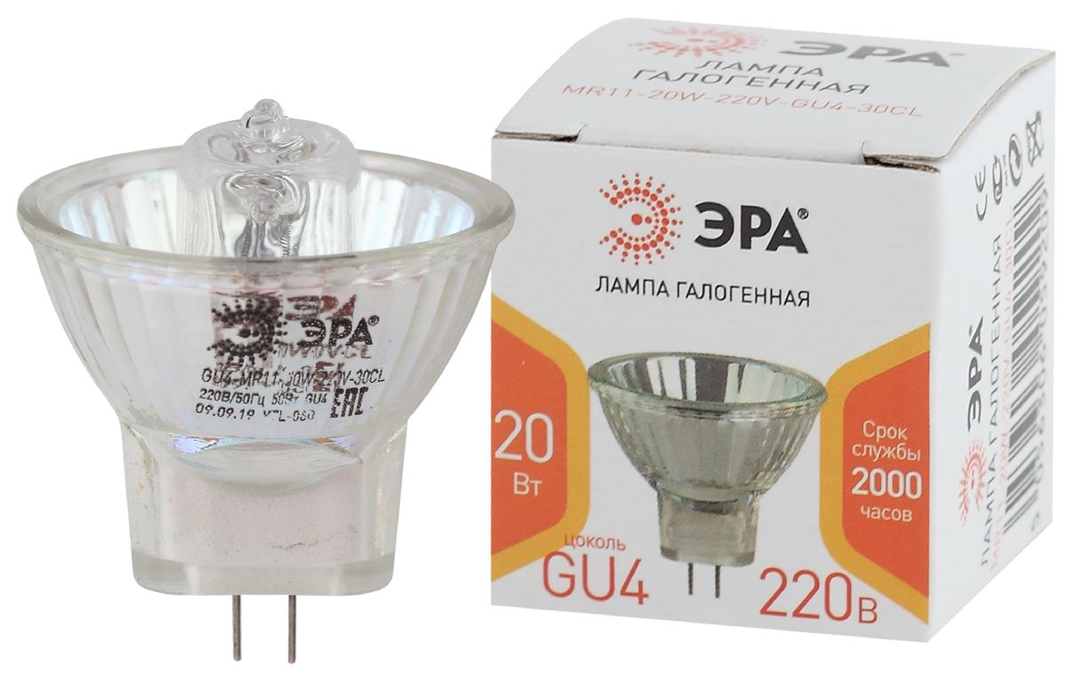 Лампа галогенная Эра GU4-MR11-20W-220V-30CL Б0044093 в Санкт-Петербурге