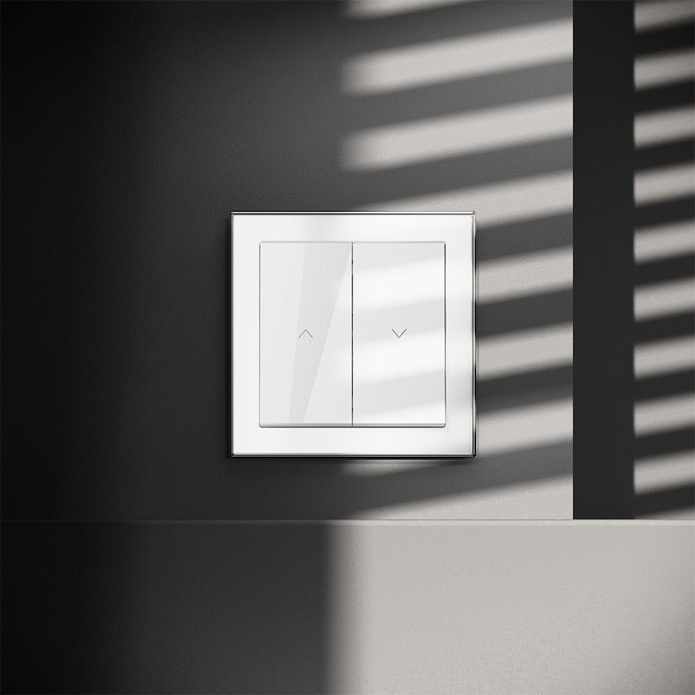 Выключатель встраиваемый Voltum S70 для жалюзи 10А, (белый глянцевый) VLS020701 в #REGION_NAME_DECLINE_PP#