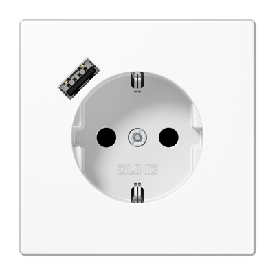 Розетка 2K+З USB Typ A Jung LS1520-18AWW в Санкт-Петербурге
