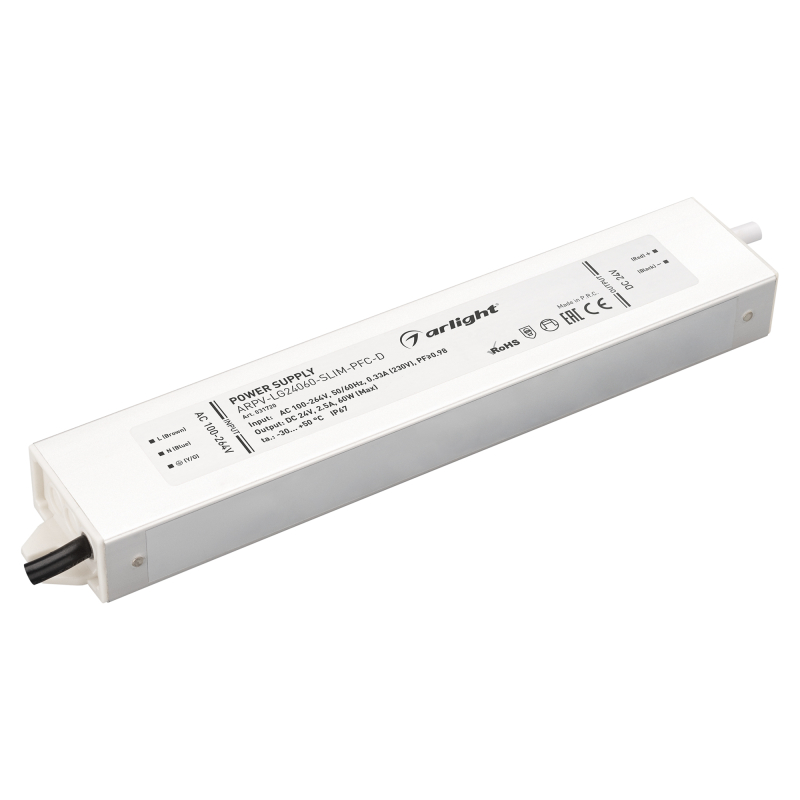 Блок питания Arlight ARPV-LG24060-Slim-PFC-D (24V, 2.5A, 60W) 031720 в Санкт-Петербурге