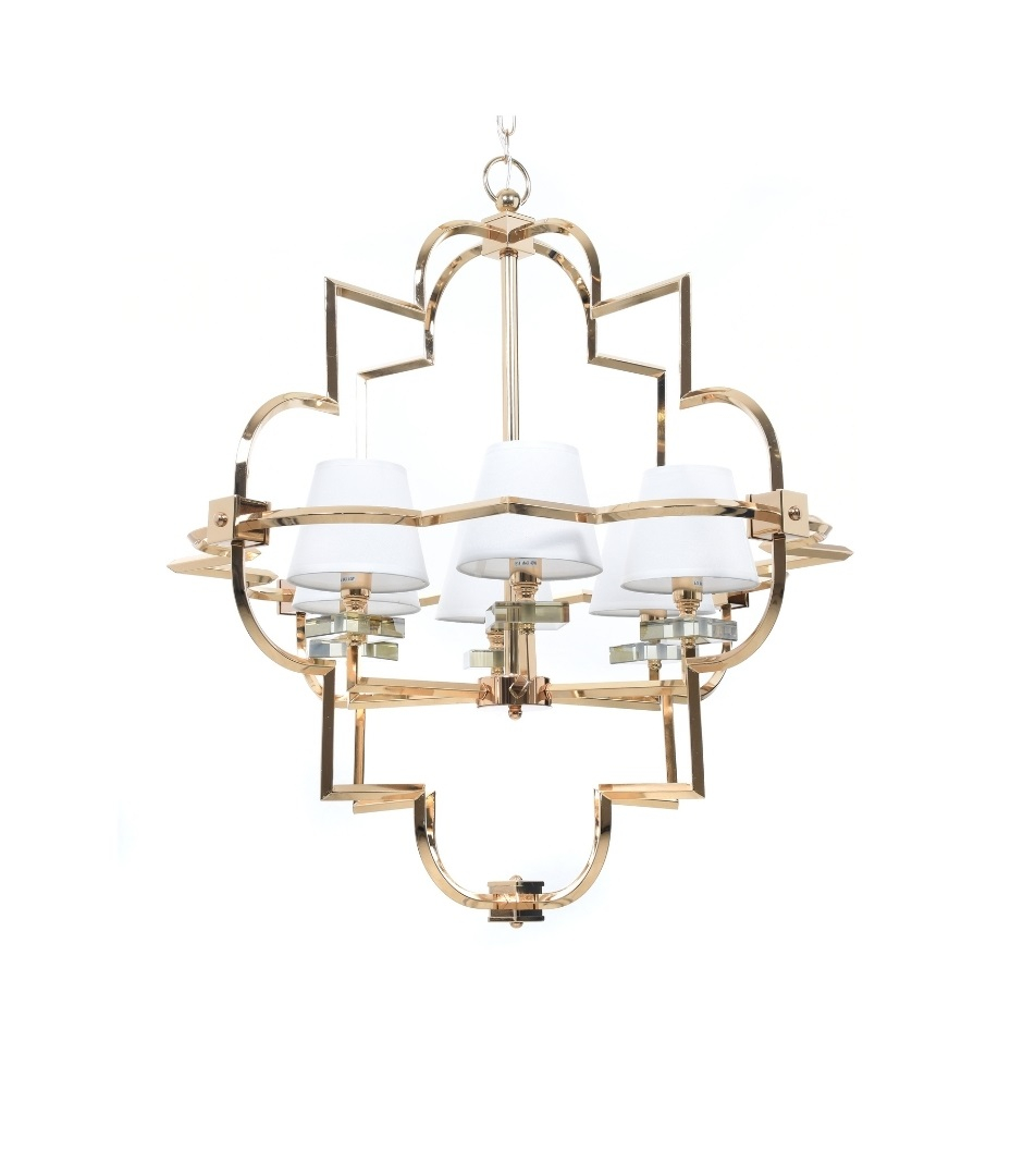 Подвесная люстра Lumina Deco Baltimore LDP 8020-6 GD+WT в Санкт-Петербурге