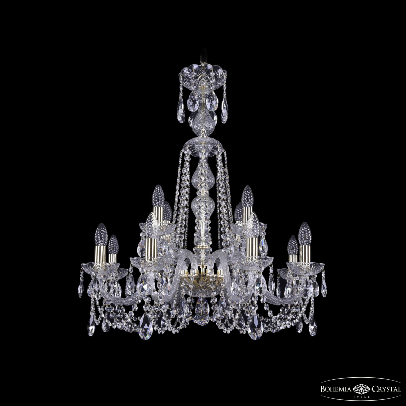 Подвесная люстра Bohemia Ivele Crystal 1402/8+4/240/XL-77 G в Санкт-Петербурге