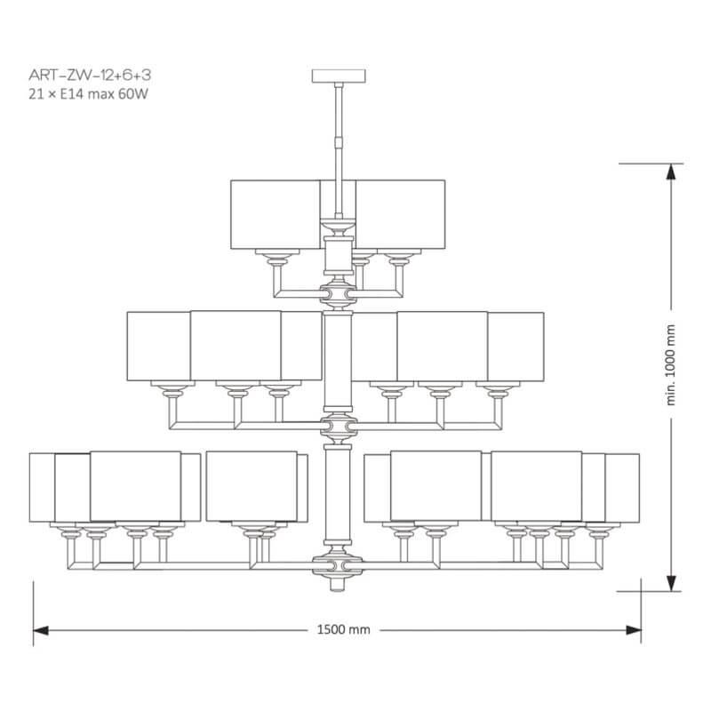 Подвесная люстра Kutek Luca LUC-ZW-24 (N/A) в Санкт-Петербурге