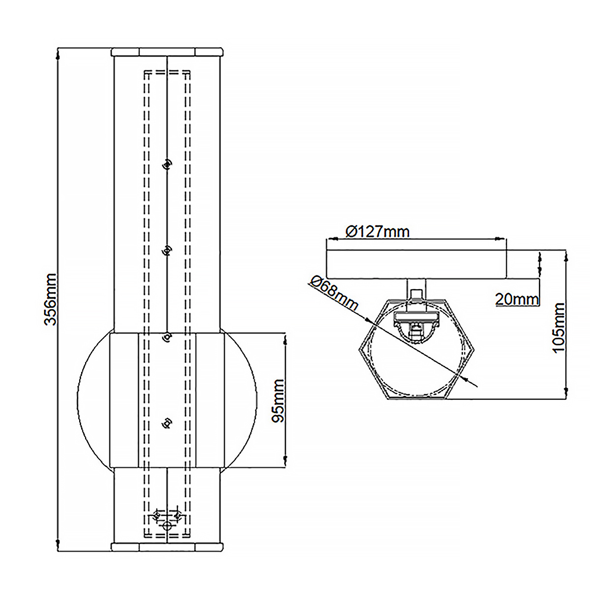 Бра Hinkley Facet QN-FACET-LED1-BK-BATH в Санкт-Петербурге