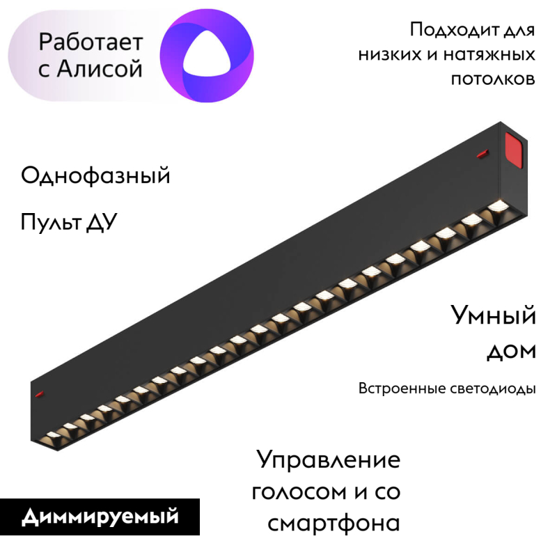 Трековый светодиодный светильник потолочный Denkirs DK8002-BK в Санкт-Петербурге