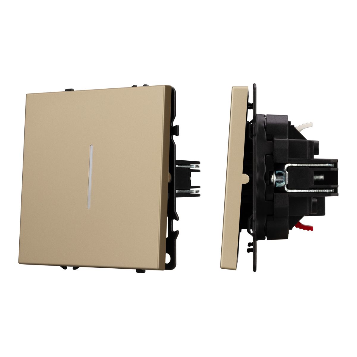 Выключатель проходной 1 кл подсветка софт-тач золотой песок Arlight SWT-MKP1-SFPL-L-GD (250V, 10A) 054262(1) в #REGION_NAME_DECLINE_PP#