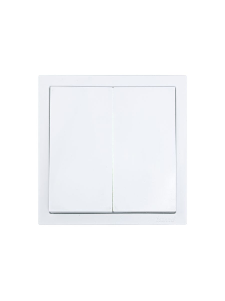 Выключатель 2-ой белый безвинтовой зажим/клемма Lezard Zima 704-0288-101QC в #REGION_NAME_DECLINE_PP#