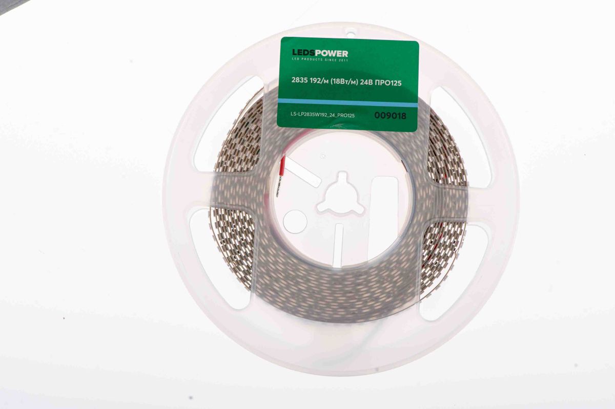 Светодиодная лента LEDS POWER 2835 192/м (18Вт/м) 24В холодная, серия ПРО125 009018 в Санкт-Петербурге