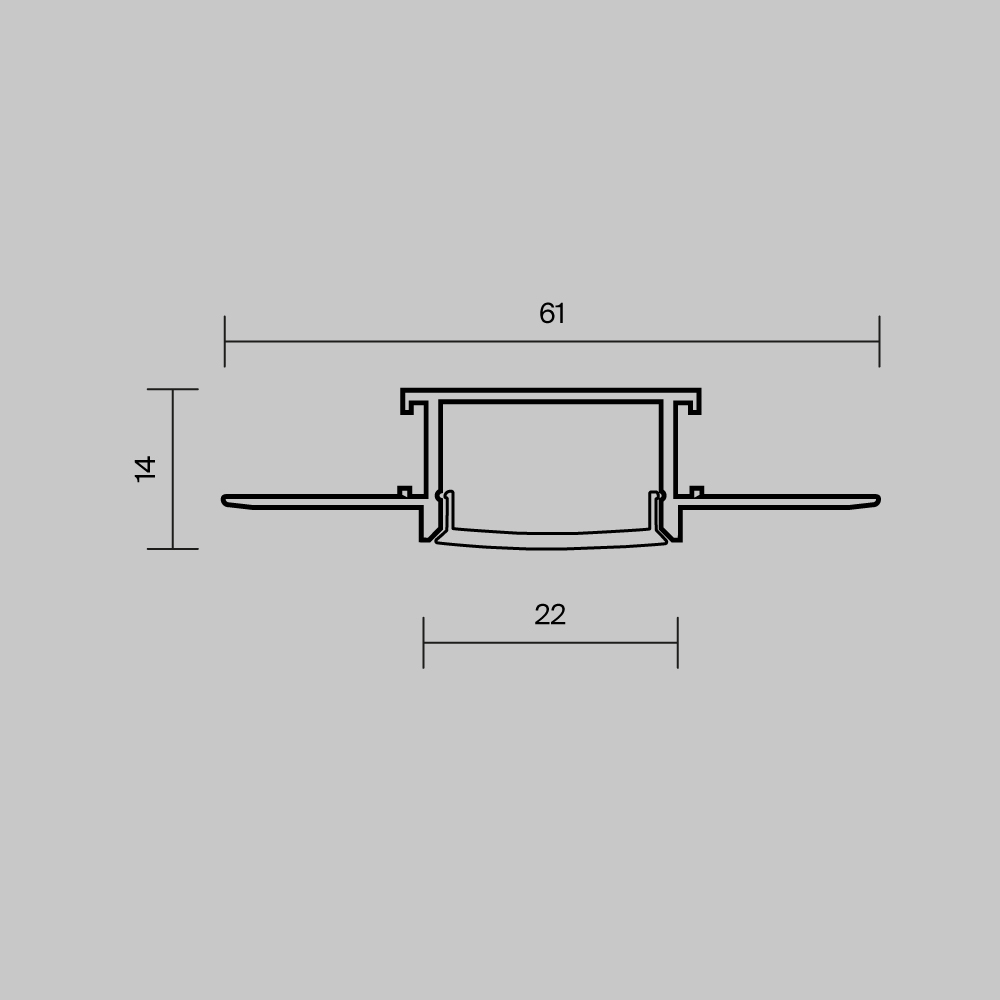 Алюминиевый профиль встраиваемый скрытого монтажа Maytoni Led Strip ALM-011-S-3M 636009 в Санкт-Петербурге