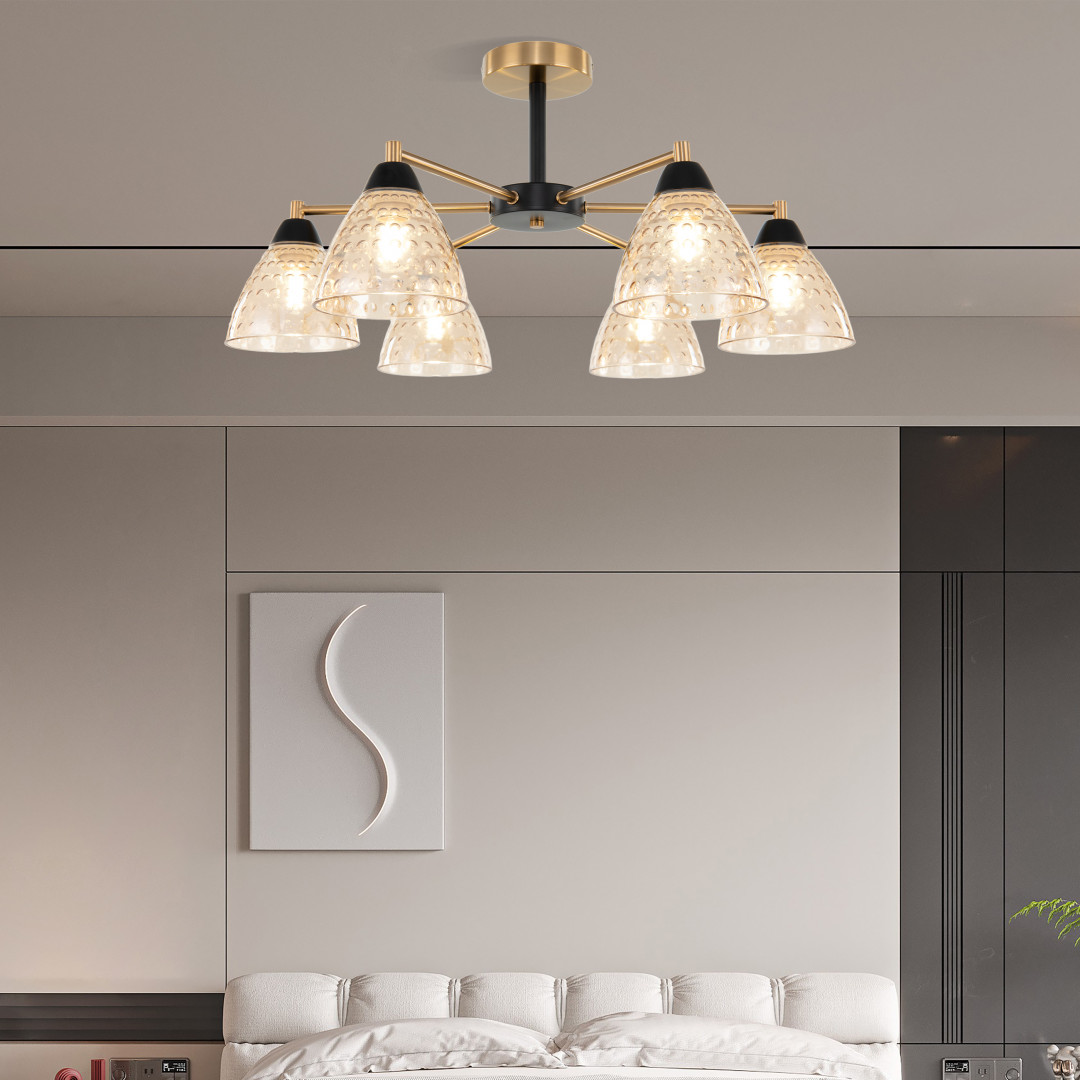 Потолочная люстра Arte Milano Napoli 330754/6 BK+AB в #REGION_NAME_DECLINE_PP#