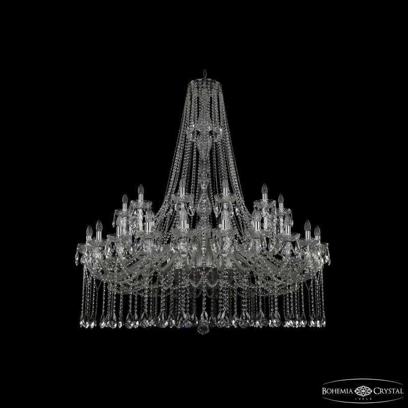 Подвесная люстра Bohemia Ivele Crystal 1413/24+12/530/h-160 Ni в Санкт-Петербурге