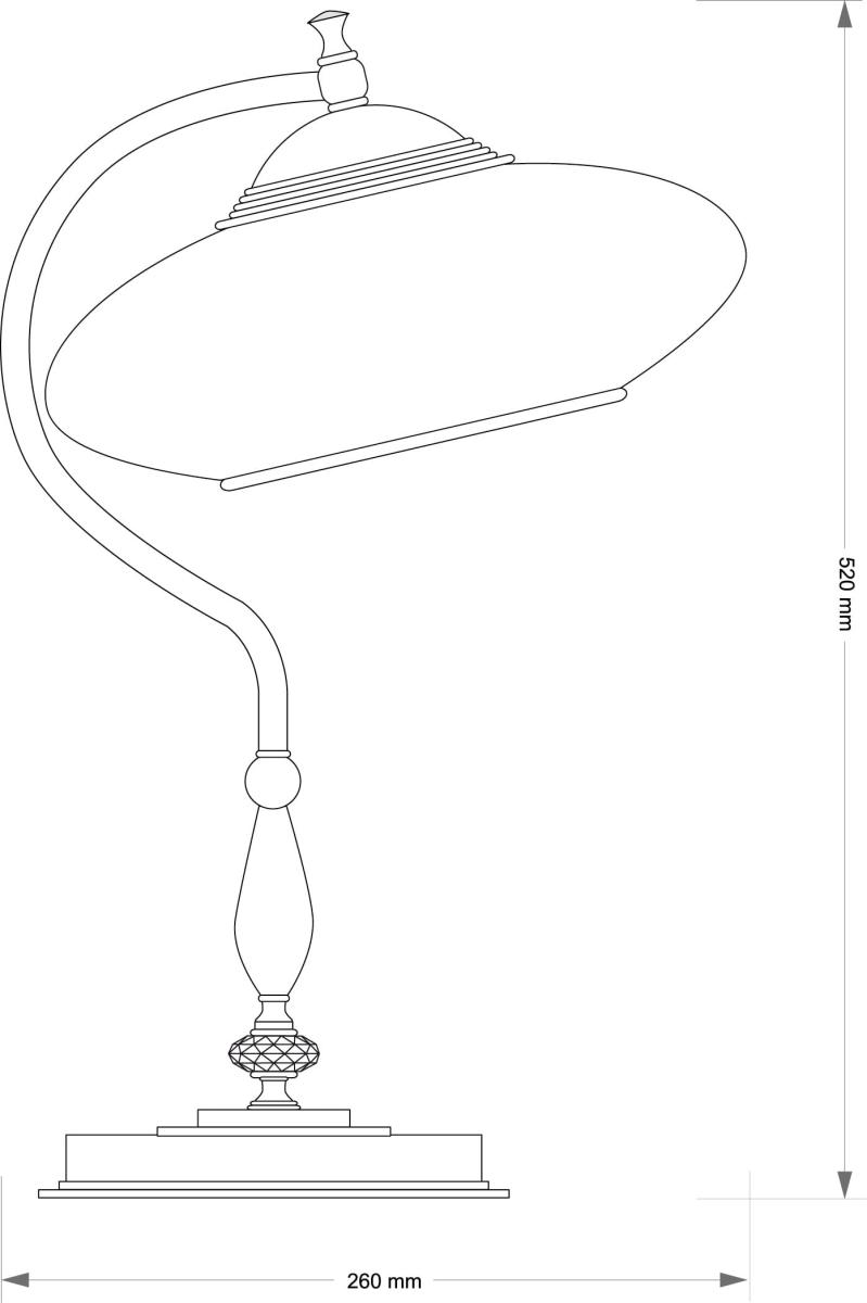 Настольная лампа Kutek San Marino Shade SAN-LN-1(P)CR в #REGION_NAME_DECLINE_PP#