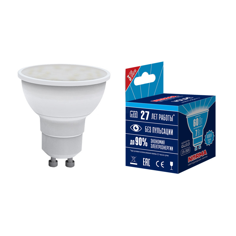 Лампа светодиодная (UL-00003836) Volpe GU10 7W 4000K матовая LED-JCDR-7W/NW/GU10/NR в Санкт-Петербурге