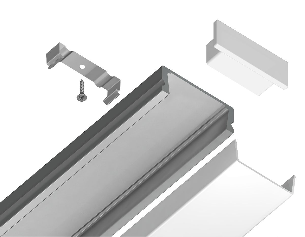 Алюминиевый накладной профиль Ambrella Light Alum Profile GP1700AL в Санкт-Петербурге