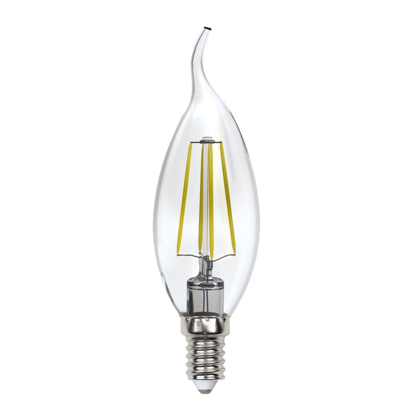 Лампа светодиодная филаментная (UL-00005903) Uniel E14 13W 3000K прозрачная LED-CW35-13W/3000K/E14/CL PLS02WH в Санкт-Петербурге