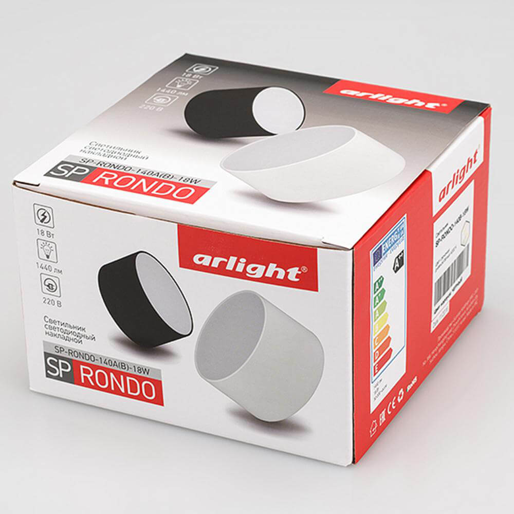 Накладной светильник Arlight SP-RONDO-140B-18W Day White 022237 в Санкт-Петербурге