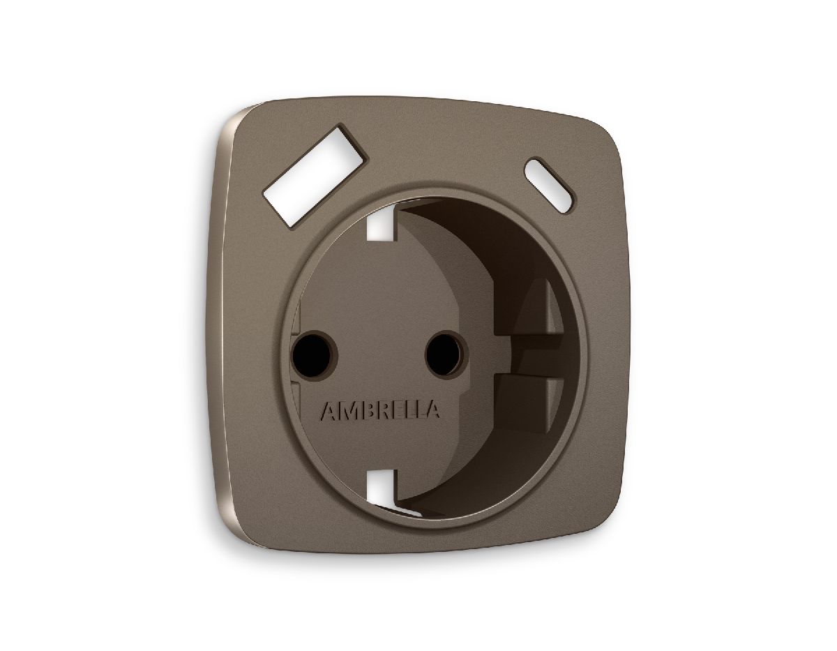 Лицевая панель для розетки с/з со шторками 2USB A+C Ambrella Volt Omega OP6400 в Санкт-Петербурге