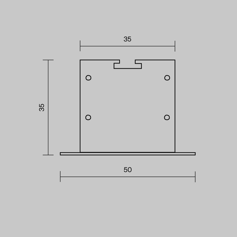 Комплект заглушек для профиля 50×35 2шт Maytoni Led Strip ALM-5035T-S-EC 642034 в Санкт-Петербурге