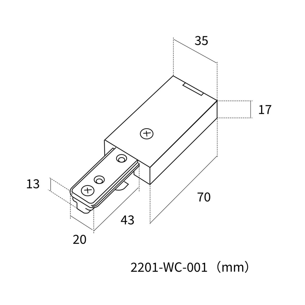 Коннектор для однофазного шинопровода Favourite Practica 2201-WC-001 в Санкт-Петербурге