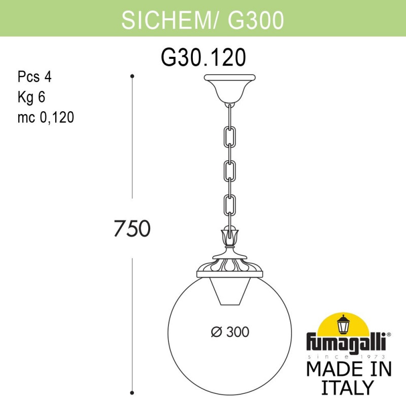 Уличный светильник Fumagalli G30.120.000.BYE27 в Санкт-Петербурге