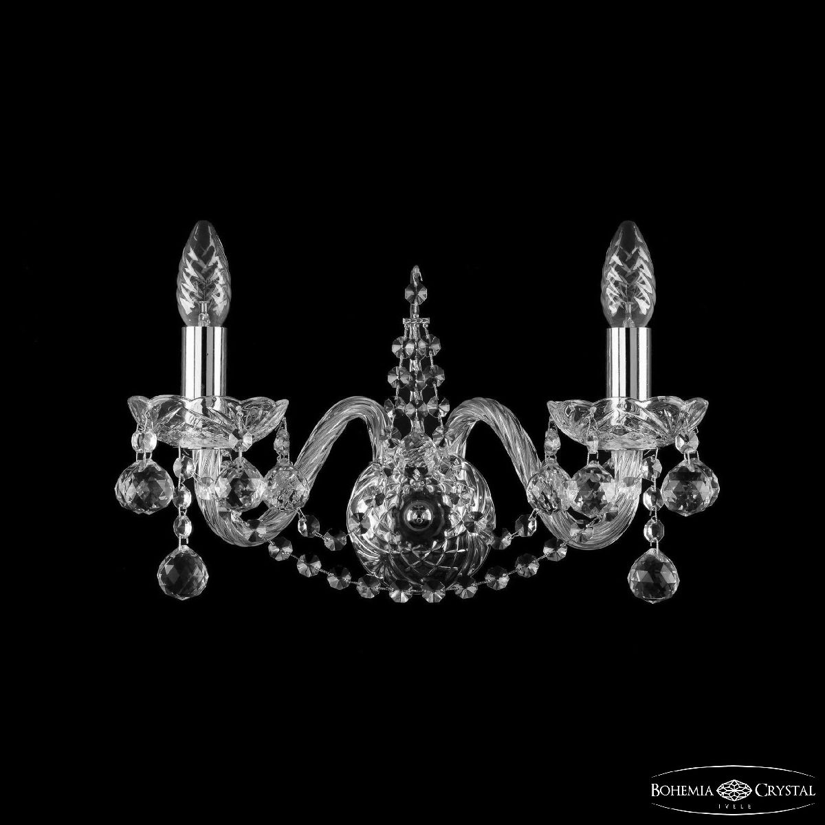 Бра Bohemia Ivele Crystal 1411B/2/160 Ni Balls в Санкт-Петербурге