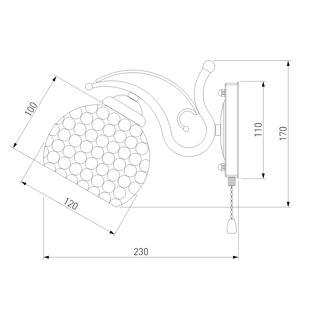 Бра Eurosvet Mirage 7777/1 золото в #REGION_NAME_DECLINE_PP#
