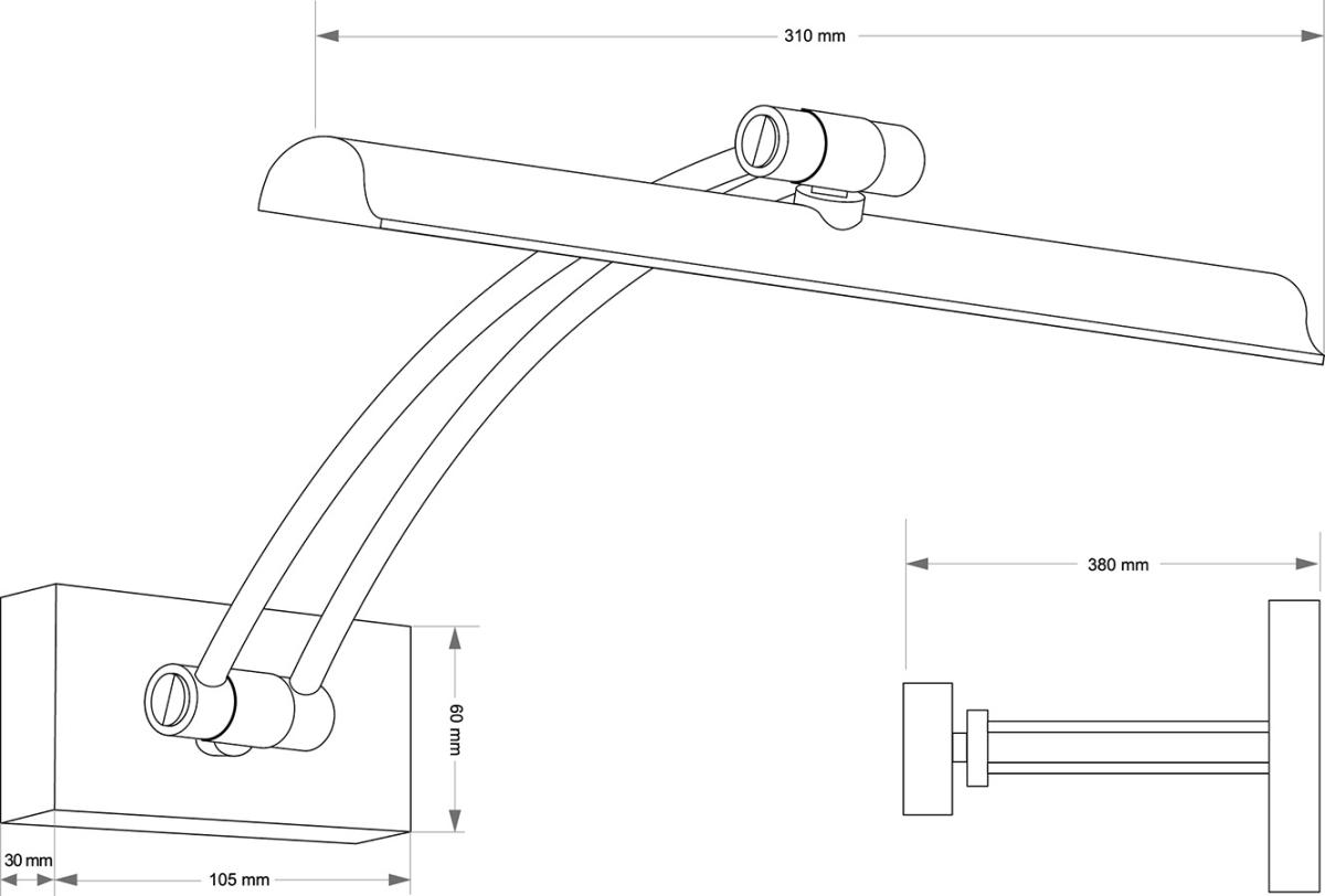Подсветка для картин Kutek ELVE ELV-PODS-1(P)380-DL в Санкт-Петербурге